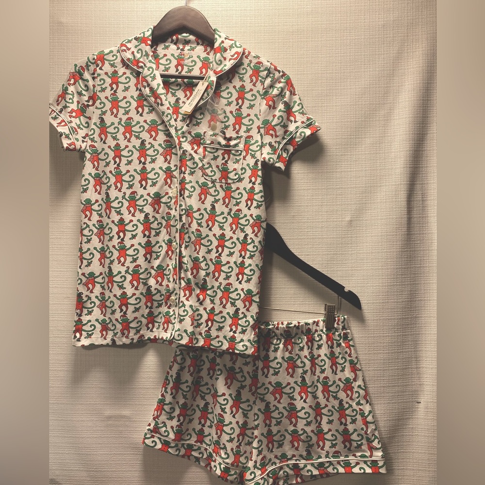 NWT ROLLER RABBIT MONKEY MAS POLO PAJAMA SET SIZE XS